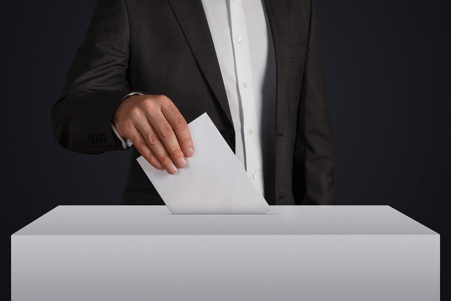 a person voting